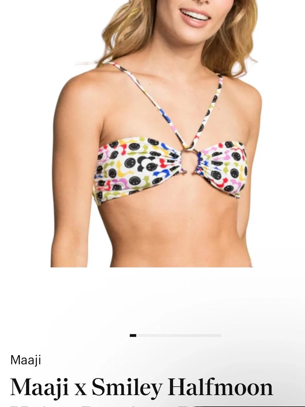 Maaji x Smiley Halfmoon Halter Bandeau Swim